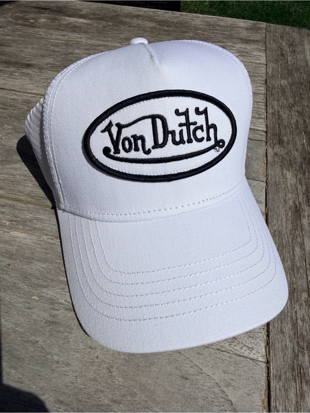 Von Dutch White Logo Trucker Cap NWT